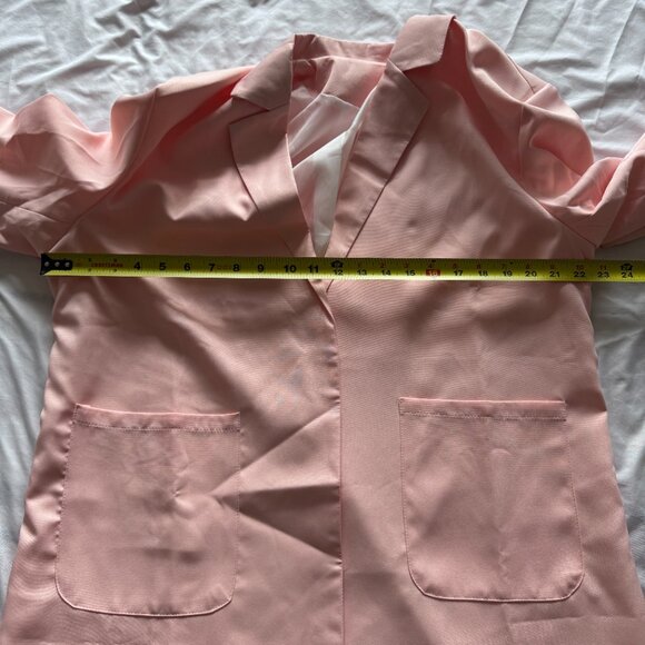 Light Pink Blazer Size XL - "Boyfriend" Cut Front Patch Pockets New without Tags - Picture 4 of 7